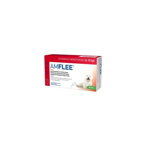 krka farmaceutici milano srl amflee combo spot-on soluzione per cani 3 pipette da 0,67ml 2-10kg - antiparassitario per cani, pulci e zecche