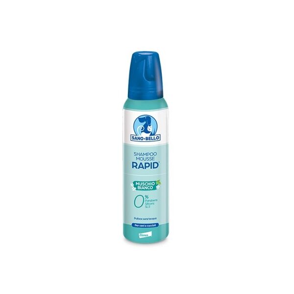 elanco italia spa sano e bello shampoo mousse rapid nf muschio bianco 300ml - shampoo a secco per cani e gatti