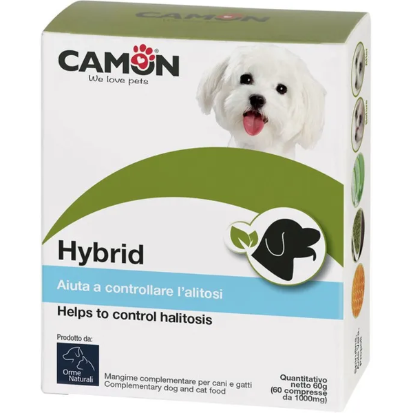 camon spa hybrid mangime complementare per cani e gatti 60 compresse - integratore multifunzionale per animali domestici