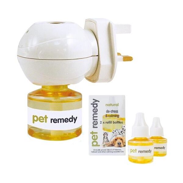 teknofarma srl pet remedy diffusore naturale antistress e rilassante + 2 flaconi da 40ml - soluzione calmante per cani e gatti