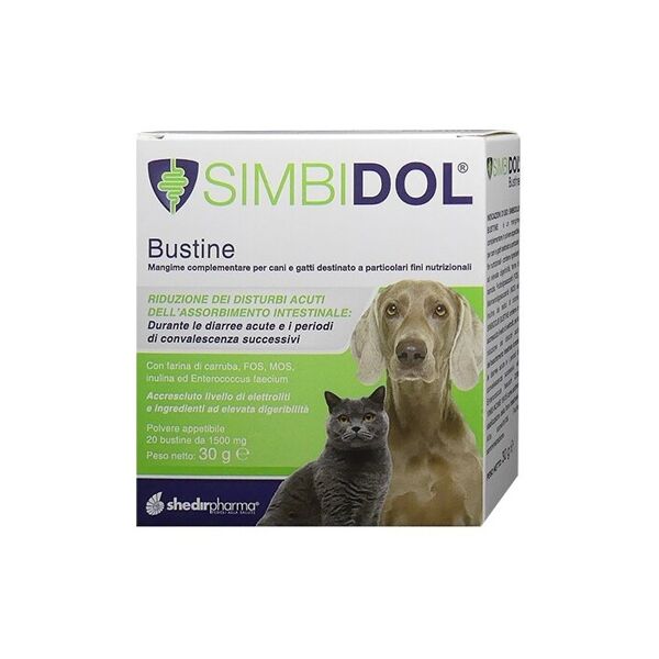 shedir pharma vet simidol bustine per cani e gatti 20 bustine da 1,5g - integratore naturale per la salute delle articolazioni