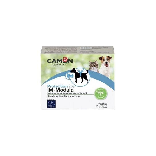 camon spa im-modula mangime complementare per cani e gatti 60 compresse - supporto immunitario e benessere