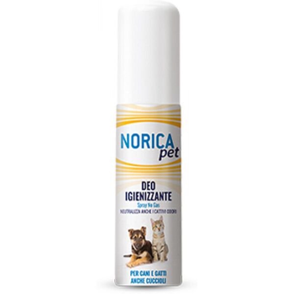 polifarma benessere norica pet deo igienizzante per cani e gatti 100ml - spray deodorante per animali domestici - elimina odori e igienizza