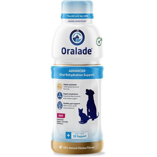 macahl animal health oralade supporto avanzato gi+ per cani e gatti 500ml - integratore per la salute digestiva degli animali domestici