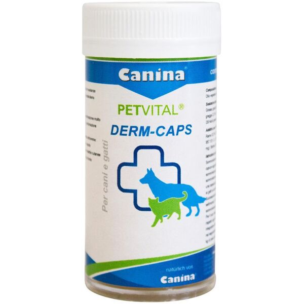 canina pharma gmbh derm caps mangime complementare cane e gatto 50 capsule - supporta la salute della pelle e del mantello