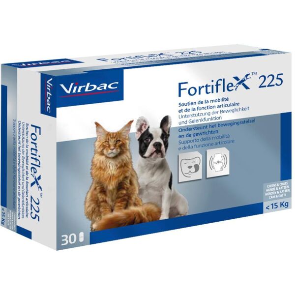 virbac fortiflex 225mg 30 compresse appetibili - integratore alimentare per artrosi e supporto articolare