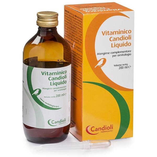 candioli ist.profil.e farm.spa vitaminico candioli liquido per uccelli 200ml - integratore nutrizionale per pappagalli, canarini e altri uccelli