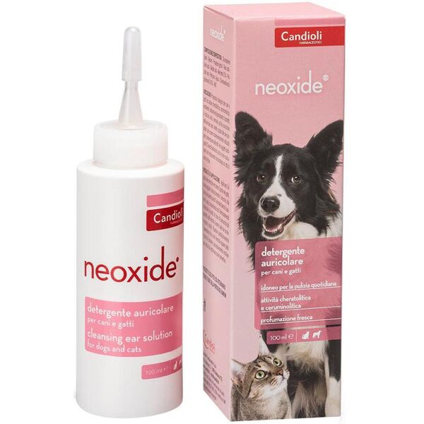 candioli ist.profil.e farm.spa neoxide detergente auricolare per cani e gatti 100ml - pulizia profonda dell'orecchio