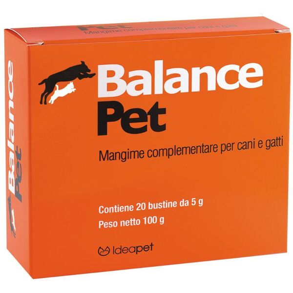 ellegi srl balance pet integratore di ferro per cani e gatti - 20 bustine da 5g - ferro per animali domestici