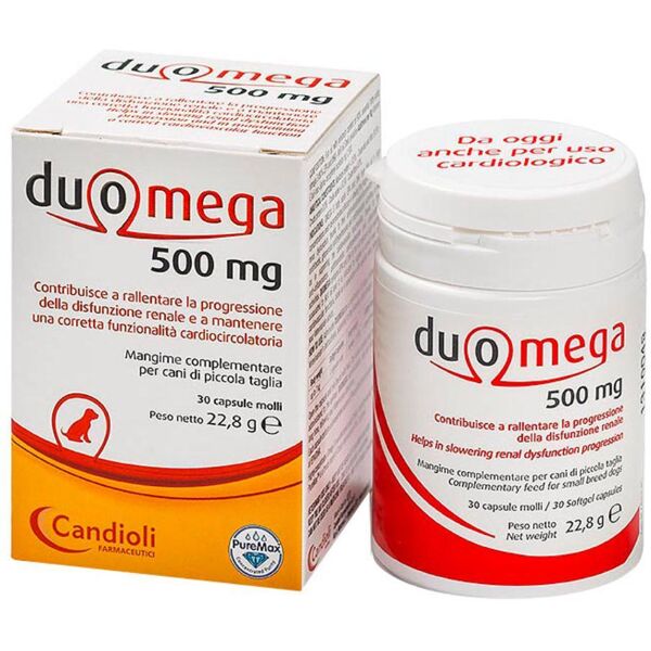 candioli veterinari duomega mangime complementare per cani di piccola taglia - 30 capsule da 500mg omega-3