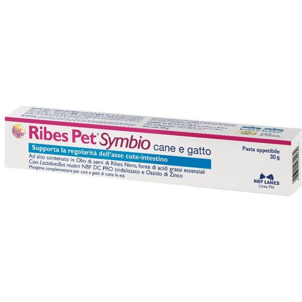 n.b.f. lanes srl ribes pet symbio pasta 30g per cane e gatto - integratore per la salute digestiva