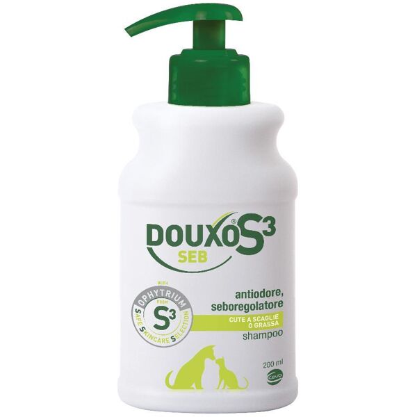 ceva salute animale spa douxo s3 seb shampoo antiodore seboregolatore per cani e gatti 200ml - controllo dell'odore e del sebo