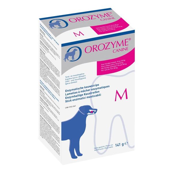 ecuphar italia srl orozyme canine mangime complementare per cani taglia media 141g - integratore per igiene orale e salute dentale