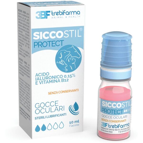 trebifarma srl siccostil protect gocce oculari cani e gatti 10ml - soluzione protettiva per la salute oculare