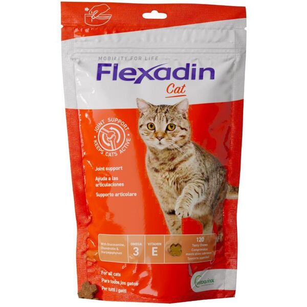 vetoquinol flexadin cat mangime complementare articolazioni gatti adulti 120 tavolette - supporto articolare di qualità per gatti