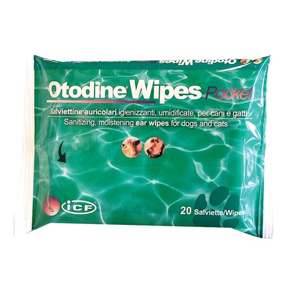 nextmune italy srl otodine wipes pocket - salviette auricolari igienizzanti e umidificate per cani e gatti 20 pezzi