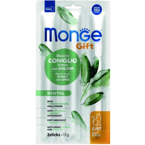 MONGE & C. S.P.A Monge Soft Sticks Dental Per Gatti, 15 g