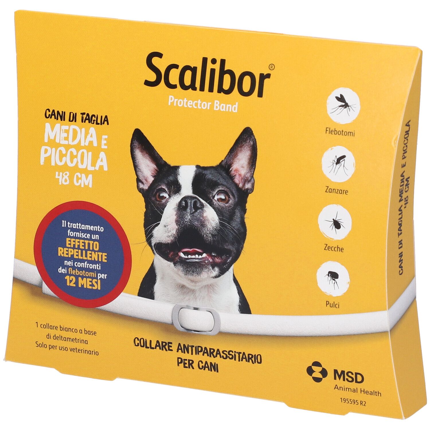 msd animal health srl scalibor protectorband collare antiparassitario per cani taglia medio/piccola 48cm
