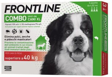 boehringer vet frontline frontline combo spot-on per cani - 3 pipette da 4,02ml, protezione potente per cani di taglia gigante >40kg contro zecche, pulci e zanzare