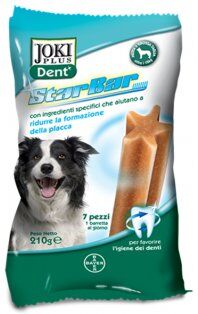 elanco italia spa joki plus dent starbar - igiene dentale per cani di taglia media - 210g