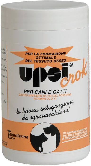 teknofarma srl upsicrok premiscela per cani e gatti 150g - integratore alimentare per la salute digestiva degli animali domestici