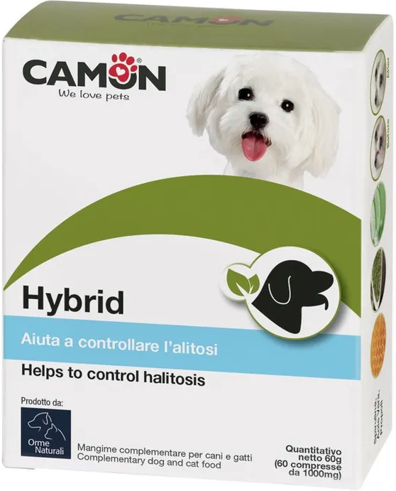 camon spa hybrid mangime complementare per cani e gatti 60 compresse - integratore multifunzionale per animali domestici