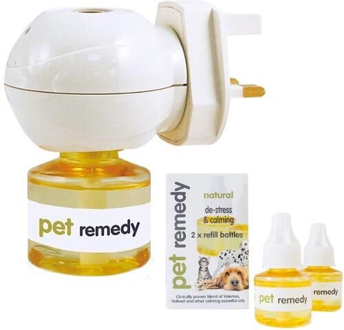 teknofarma srl pet remedy diffusore naturale antistress e rilassante + 2 flaconi da 40ml - soluzione calmante per cani e gatti