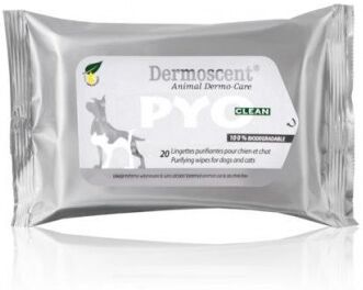 ldca sas pyo clean dermoscent salviette profumate per cani 20 pezzi - salviette idratanti e profumate per la pulizia del mantello del tuo cane