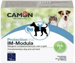 camon spa im-modula mangime complementare per cani e gatti 60 compresse - supporto immunitario e benessere