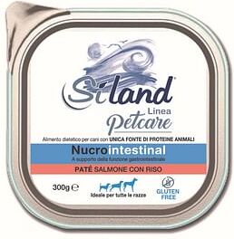 aurora biofarma srl siland nucrointestinal gusto salmone con riso - cibo umido per cani adulti - lattina da 300g