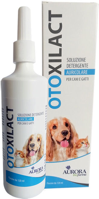 aurora biofarma vet otoxilact detergente auricolare per cani e gatti 120ml - pulizia e igiene delle orecchie