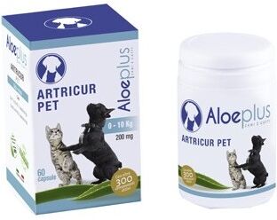 hdr srl aloeplus artitcur pet mangime complementare per cani e gatti 60 capsule - supporto articolare e salute delle articolazioni