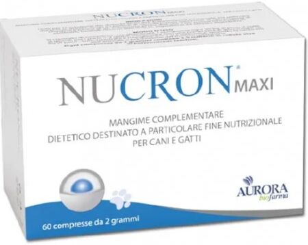 aurora biofarma vet nucron maxi mangime complementare dietetico per cani e gatti 60 compresse - integratore nutrizionale per animali domestici