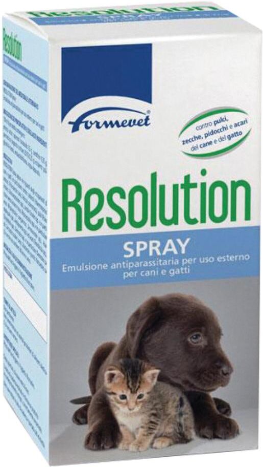 formevet srl resolution spray emulsione antiparassitaria per uso esterno per cani e gatti 250ml