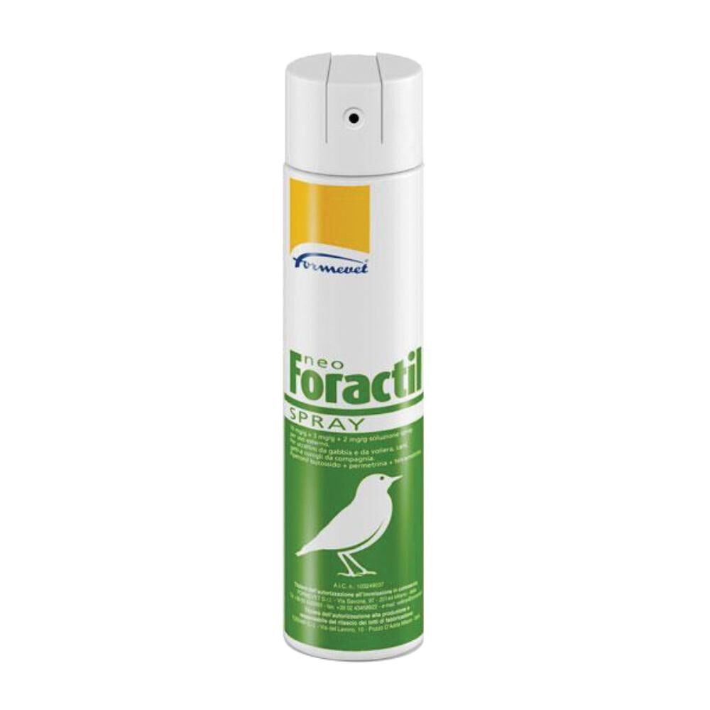 formevet srl neo foractil spray per uccelli 300ml - disinfettante e repellente per uccelli da gabbia
