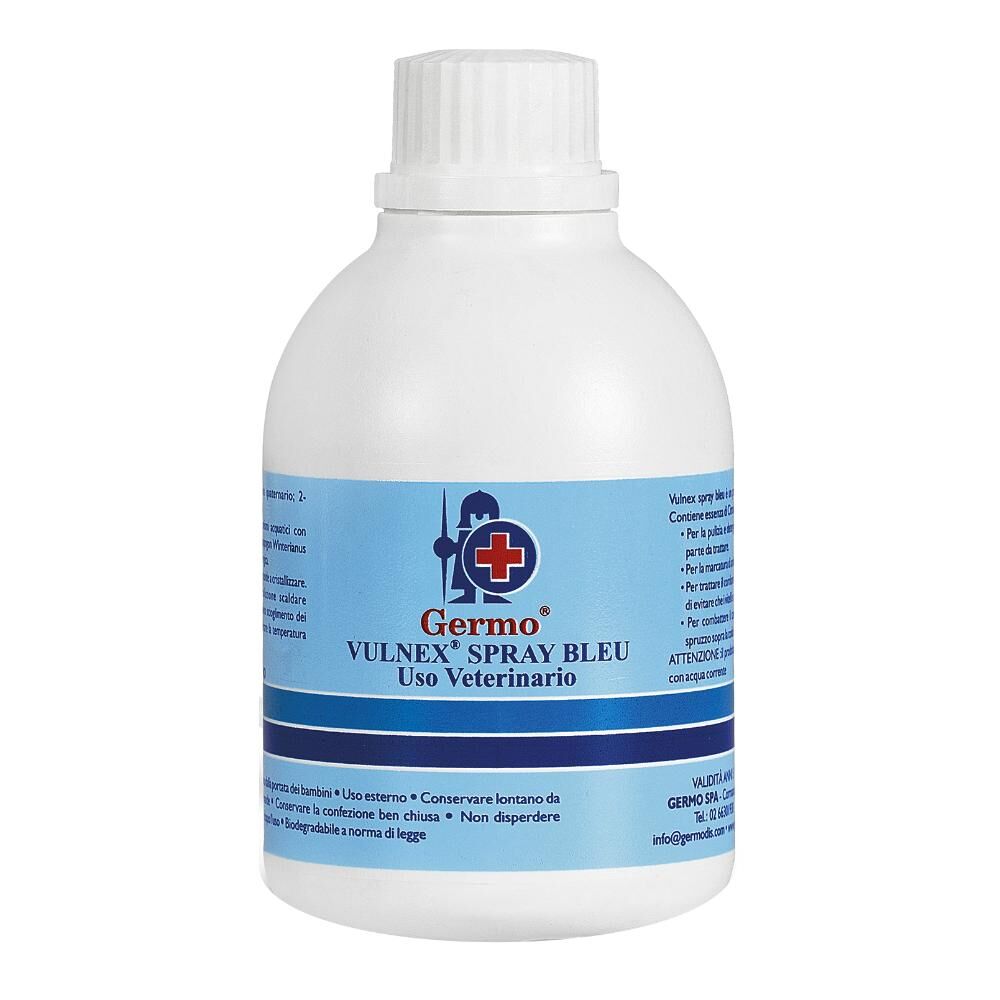 germo spa vulnex spray bleu disinfettante uso veterinario 250ml - prodotto per la pulizia e la cura degli animali