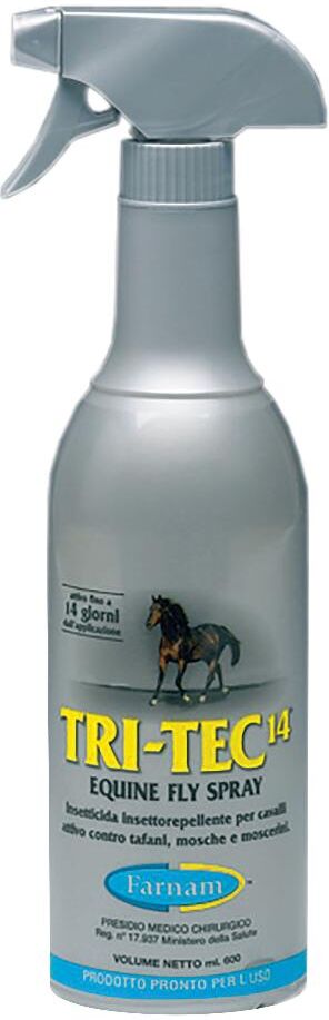 chifa srl tri-tec 14 spray insetto repellente per cavalli 600ml - protezione efficace contro insetti volanti e zanzare