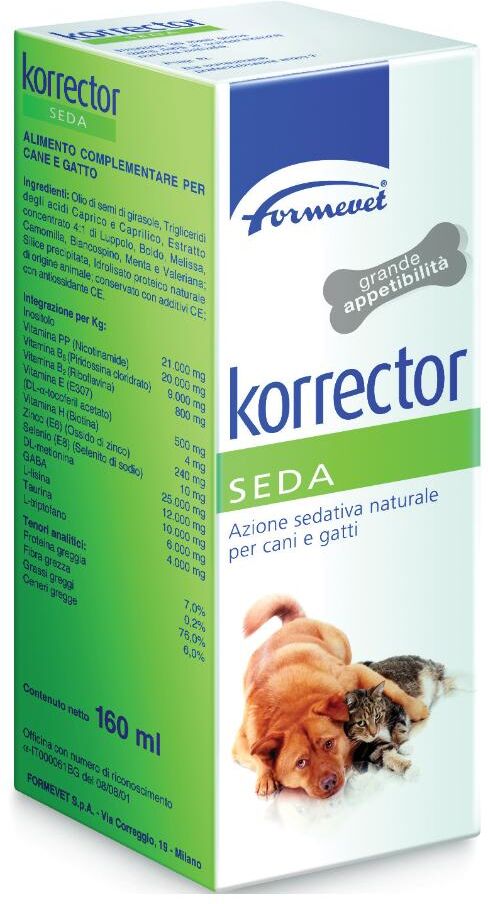 formevet srl korrector seda mangime complementare per cani e gatti 160ml - supporto per la salute digestiva