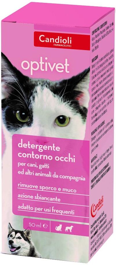 candioli ist.profil.e farm.spa optivet soluzione detergente oculare per cani e gatti 50ml - detergente per gli occhi dei tuoi animali domestici