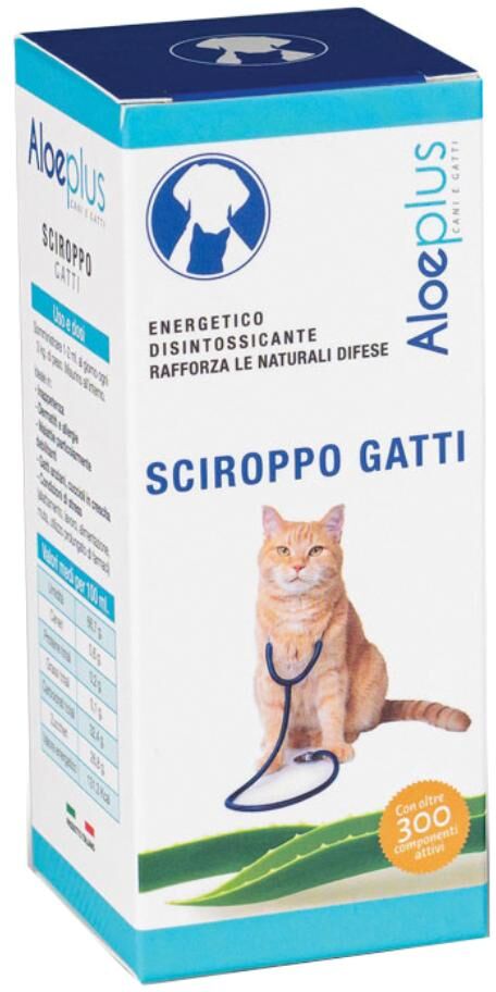 hdr srl aloeplus sciroppo energetico disintossicante per gatti 100ml - integratore naturale per il benessere felino