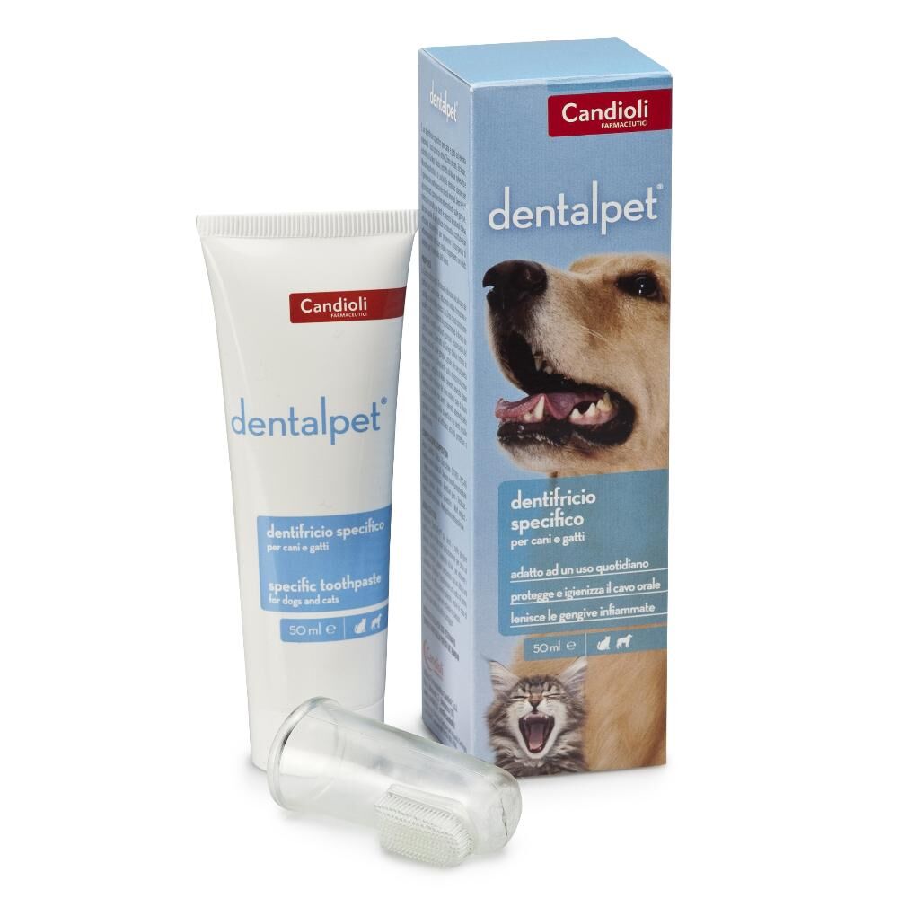 candioli veterinari dentalpet dentifricio specifico per cani e gatti 50ml - igiene orale facile e efficace