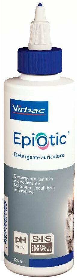 virbac srl epiotic detergente auricolare 125ml - pulizia delicata per le orecchie del tuo animale