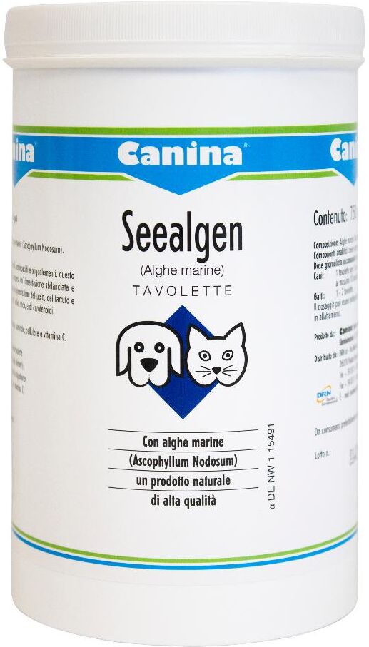 canina pharma gmbh seealgen integratore alimentare cani e gatti tavolette 750g - salute e benessere per animali domestici