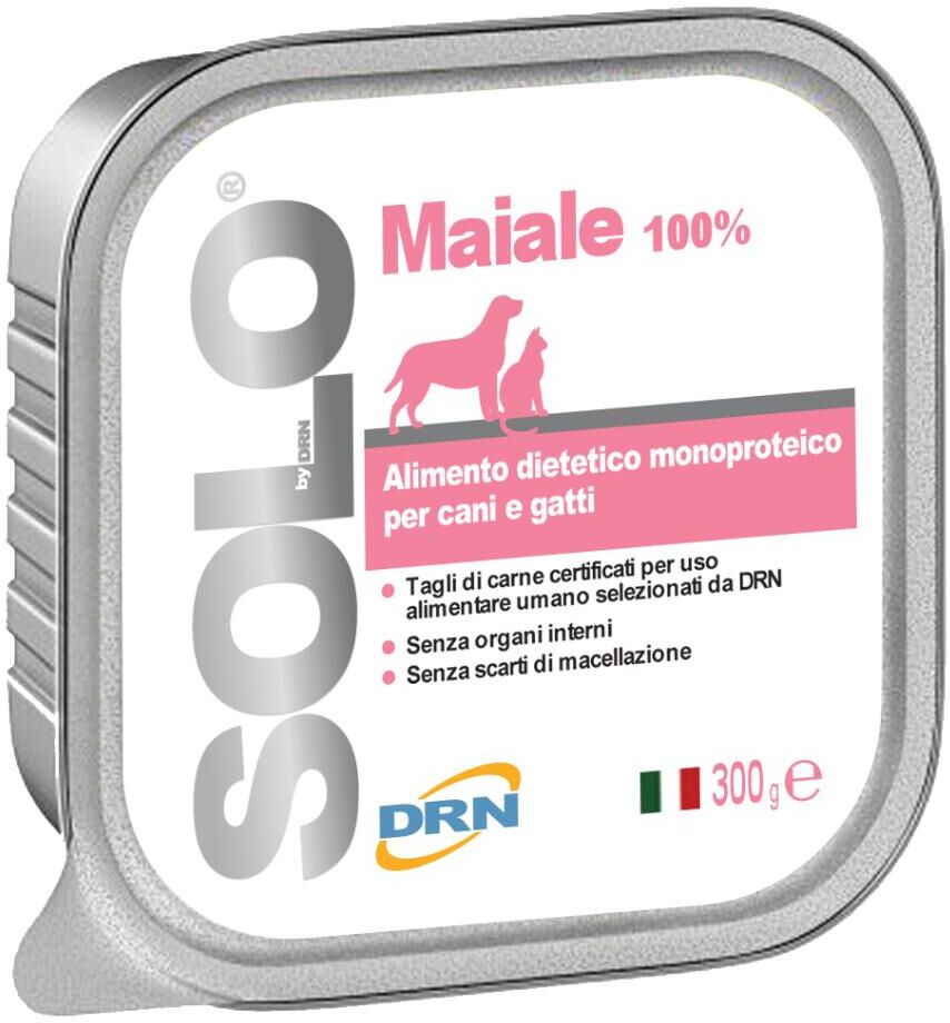 nextmune italy srl solo maiale 100% - cani e gatti - 300g - alimento naturale per animali