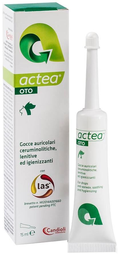 candioli veterinari actea emulsione otologica 15 ml - emulsione per le orecchie - marca di cura dell'orecchio