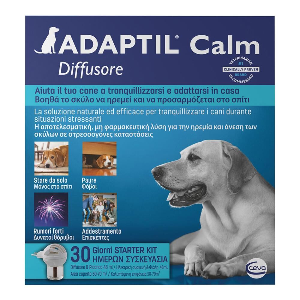 ceva salute animale spa kit adaptil diffusore + ricarica 48ml - riduci l'ansia nei cani in modo naturale