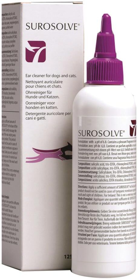 elanco surosolve detergente auricolare per cani e gatti 125ml - pulizia auricolare efficace