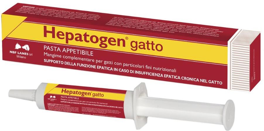 n.b.f. lanes srl hepatogen gatto pasta appetibile per supporto della funzione epatica in caso di insufficienza epatica cronica per gatti 30g - integratore per la salute epatica dei gatti