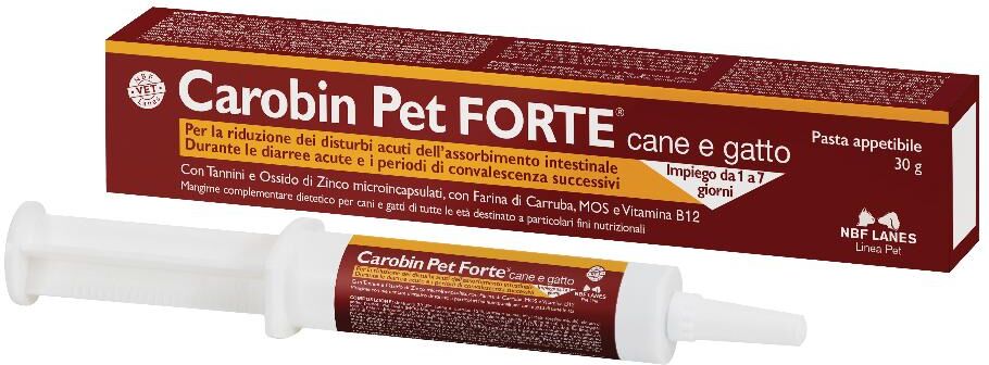 n.b.f. lanes srl carobin pet forte pasta 30g - integratore per cani e gatti durante le diarree acute