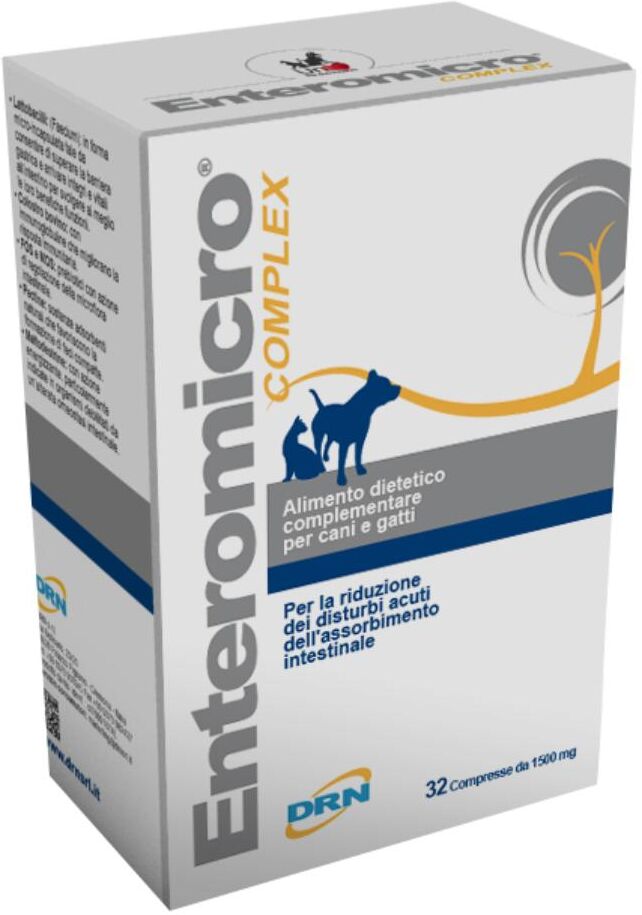 nextmune italy srl enteromicro complex alimento complementare per cani e gatti 32 compresse - equilibrio digestivo e salute intestinale